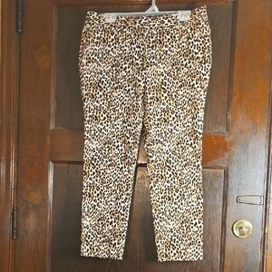 Worthington Black and White Leopard Print Pants - Size 6